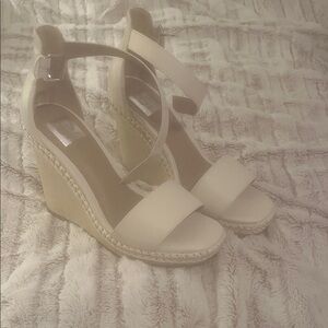 Dolce Vita Cream Wedge Sandals